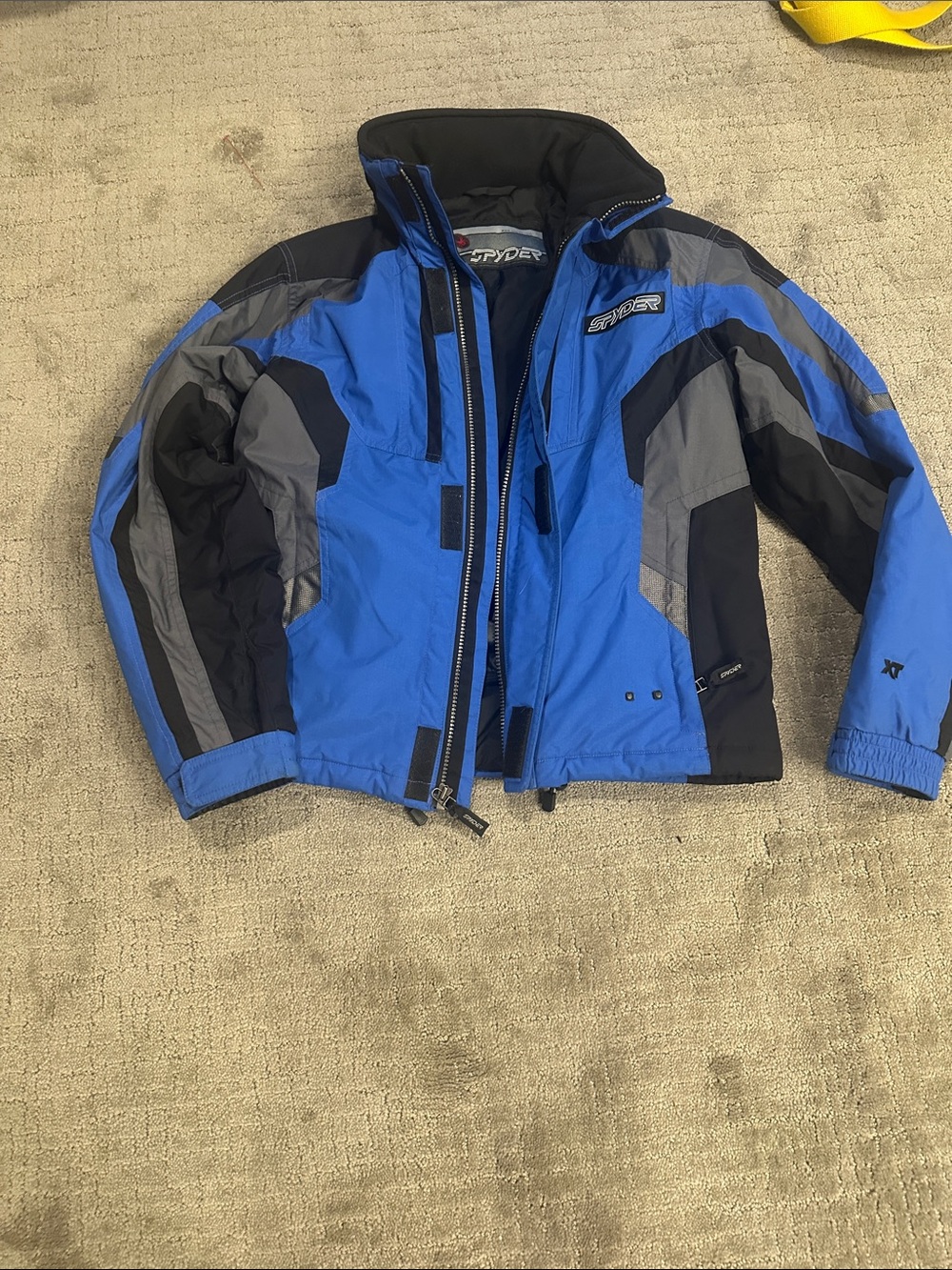 Spyder Kids Blue, Gray and Black Insulated Puffer Jacket